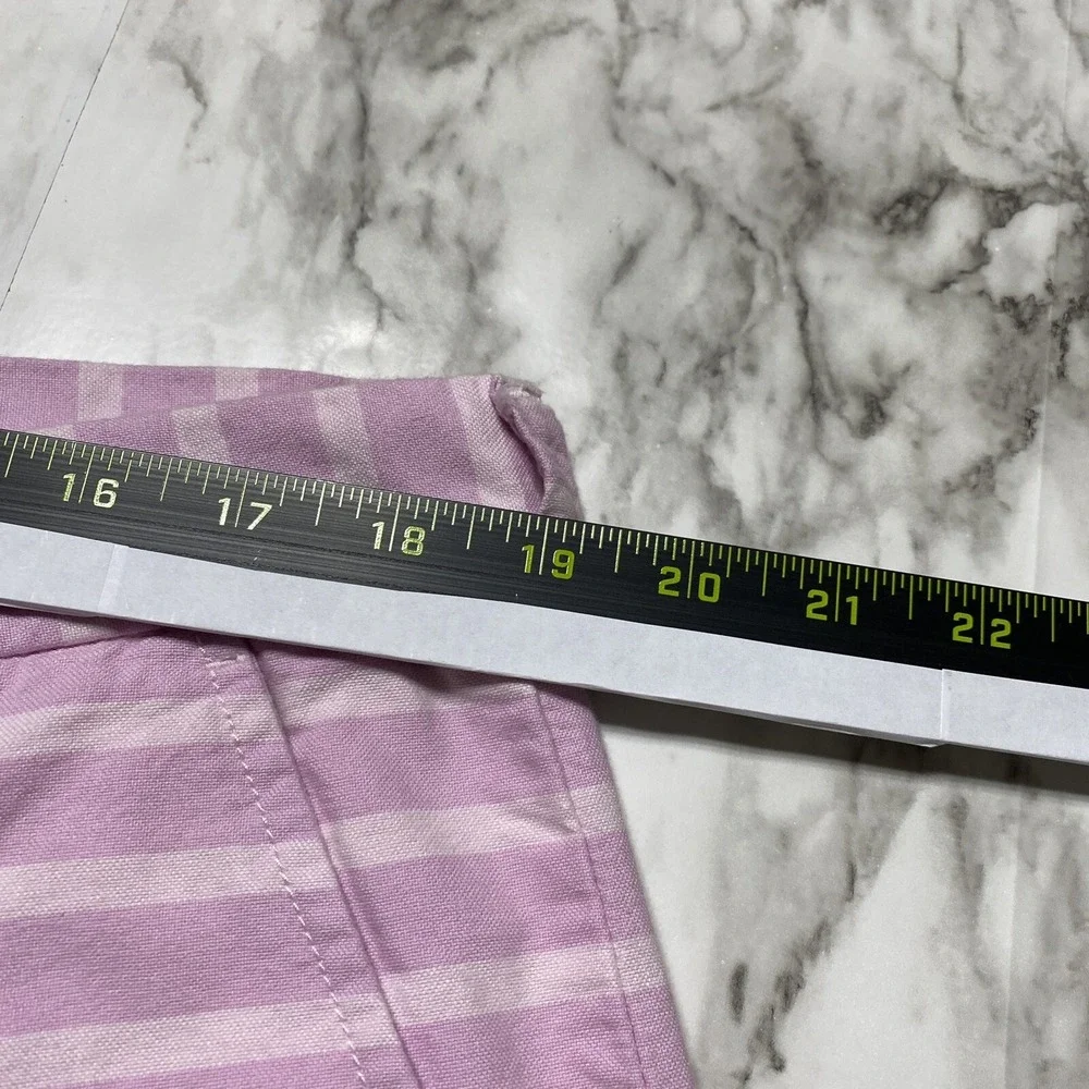FRENCH CONNECTION Mens Shorts Size 38 Pink Striped Button‎ Fly Chino